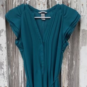 Womens H&M dress blue with drawstring size 2